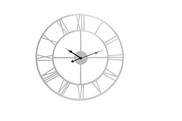 RELOJ PARED METAL 60X3X60CM BLANCO
